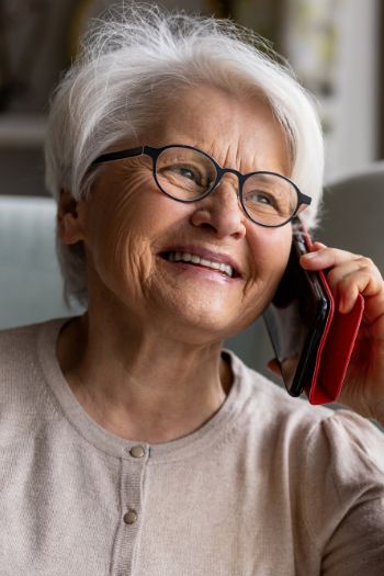 Senior woman talking on the phone